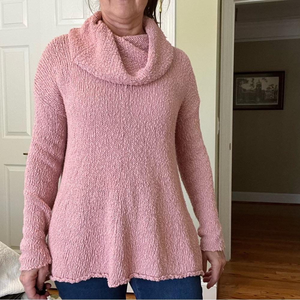 Show Me Your Mumu sweater turtleneck dusty blush knit XS